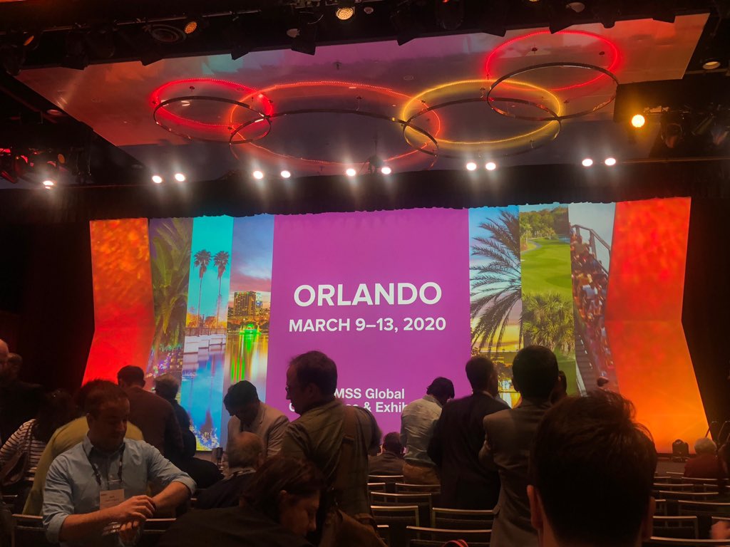 calo_walker's tweet photo. So glad I caught the #HIMSS19 closing keynote with @MickEbeling. Too many great takeaways to rehash here, but check him, @NotImpossible, and #HelpOneHelpMany out for yourself. It was a great week here in Orlando, and I’m sure 2020 will be even better. Safe travels everyone! https://t.co/gIWxJIPyBK