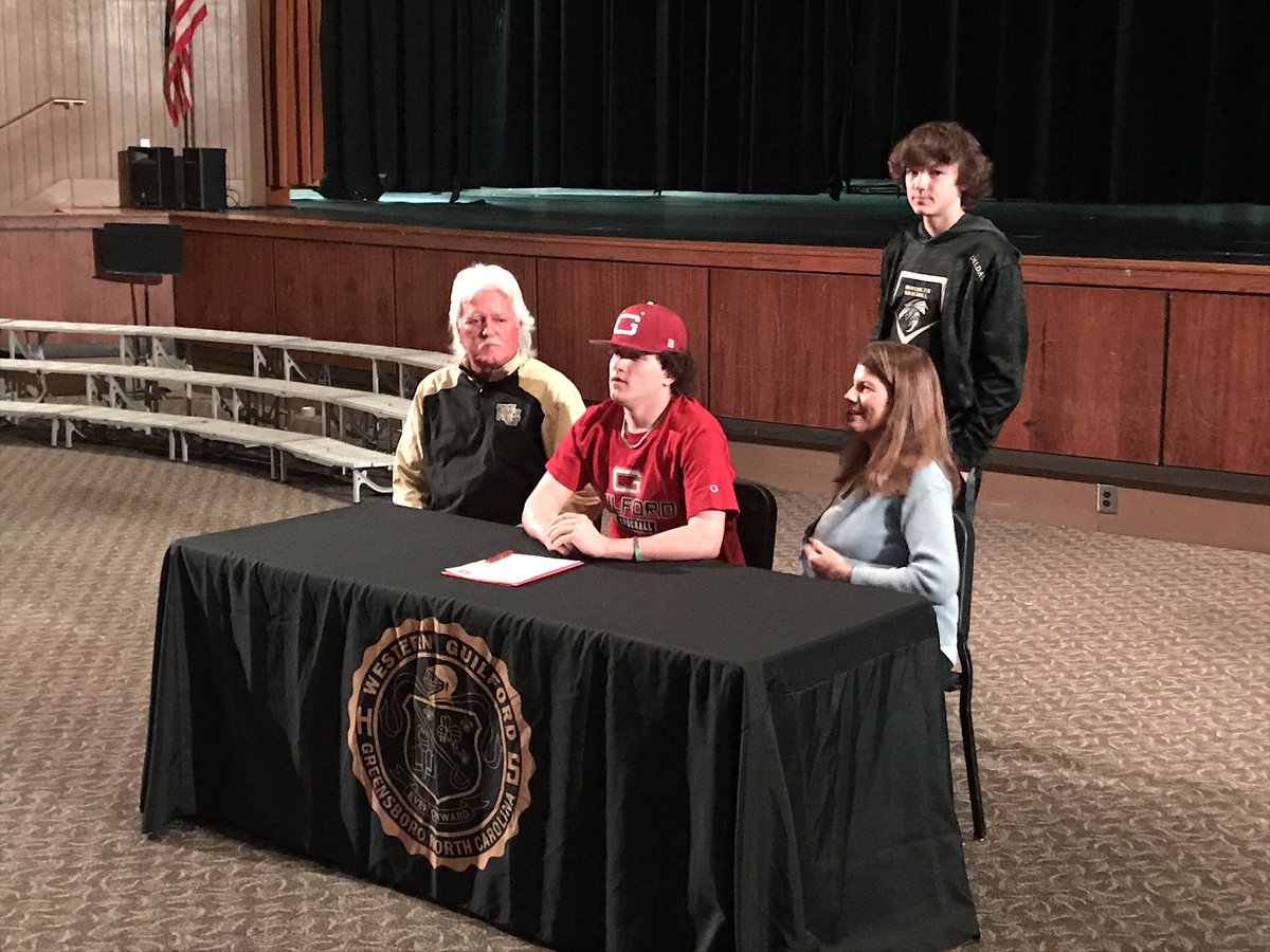 Congratulations to Clay Dilday signing to continue his baseball career at Guilford College next year!  Go Hornets!  <a href="/Booktechiediva/">♥ Mrs. M.L. ♥</a> <a href="/LeightyLearning/">Kim Leighty</a> <a href="/WGHSBB/">WGHS Baseball</a> <a href="/WGHSSTUCO/">WGHS</a> <a href="/WGMBB/">WG Men's Basketball</a> <a href="/wgladyhornets/">Lady Hornets 🏀</a> @WErDubG