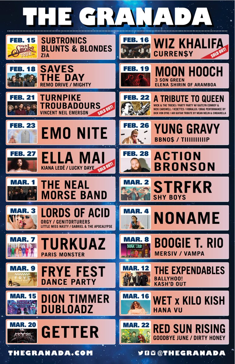 theGranada's tweet image. It's Valentine's Day Weekend, so we're giving away a pair of tickets for you and your boo 😘 

Just RT and follow us to enter to win a FREE pair of tickets to any show of your choice. 

Choosing a winner on Monday!