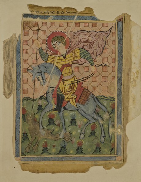 St. Sargis Day ❤️
Saint Sargis the Warrior is revered as a martyr and military saint in the Armenian Apostolic Church. He is the symbol of love in #Armenian tradition.
Gospel
#Van , XIV c.
@GalleryArmenia