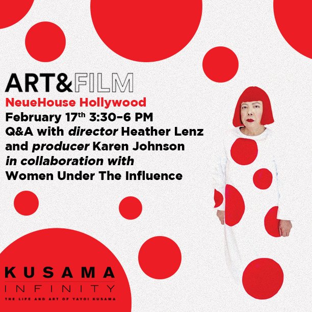 SOLD OUT. Who will be attending this screening with director Heather Lenz and producer Karen Johnson? #KusamaMovie #FriezeLA #LAFrieze