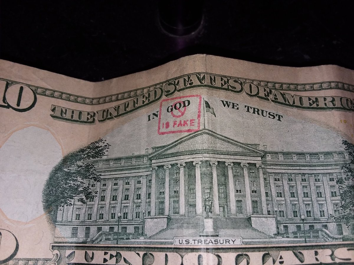 SecularHubCast's tweet image. Got this little beauty today

While I don't endorse the defacing of money 
I have to admit that it's pretty damn funny

#godisfake