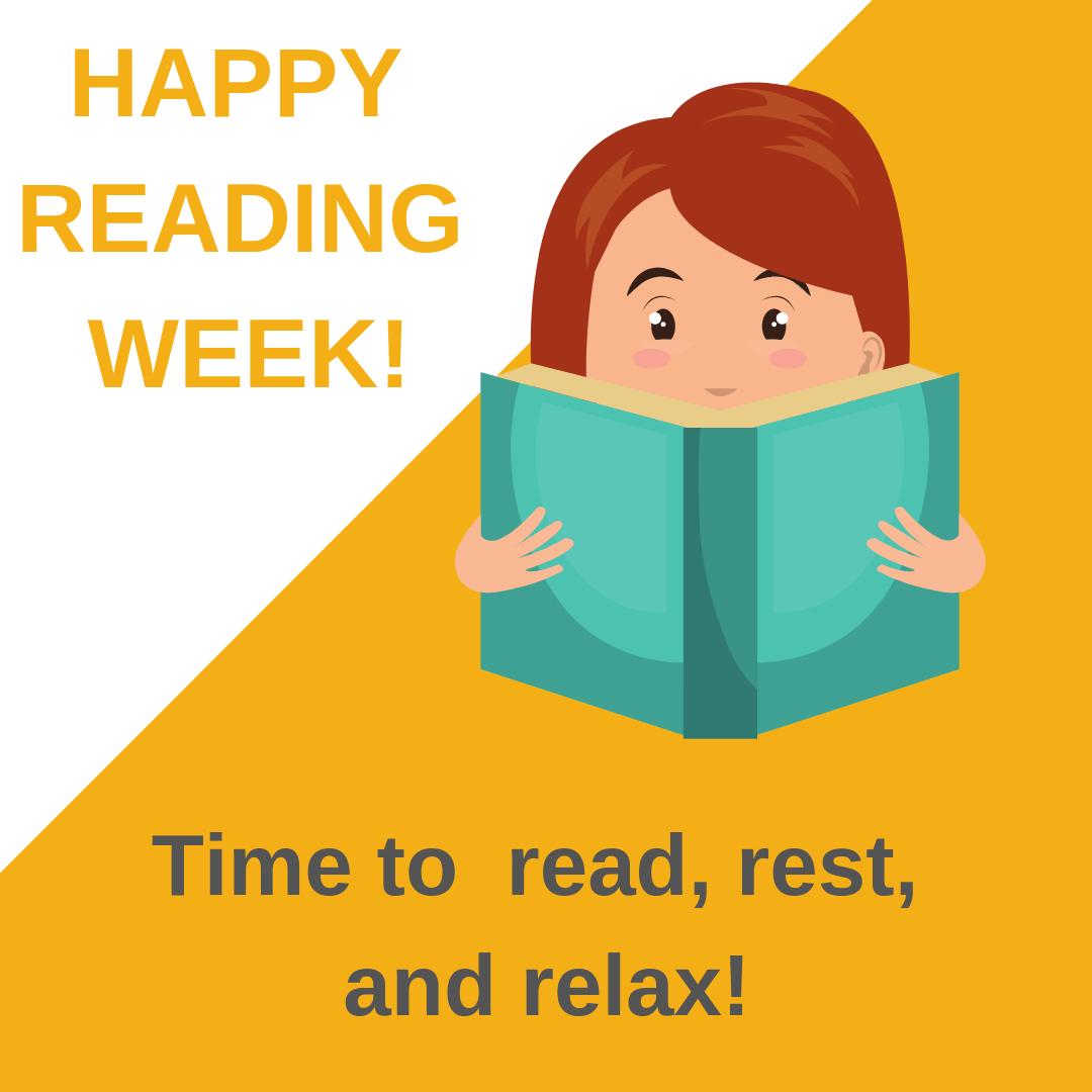 MohawkLSC's tweet photo. Reading Week is here Mohawk! Enjoy your break! The LSC is open Tuesday-Friday next week for your study needs. Come by for drop-in math help,  book with a peer tutor or writing tutor, or use our space to study! 
#MOLSC #MOPeerTutoring #MOWritingHelp #MOMathHelp  #MOSuccessStrategy https://t.co/wFsOUNWoMQ