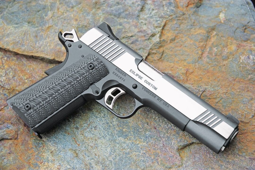 kimberamerica's tweet photo. 10mm or .45 ACP in the Eclipse Custom? #firearmsfriday https://t.co/B5usXeiJNo