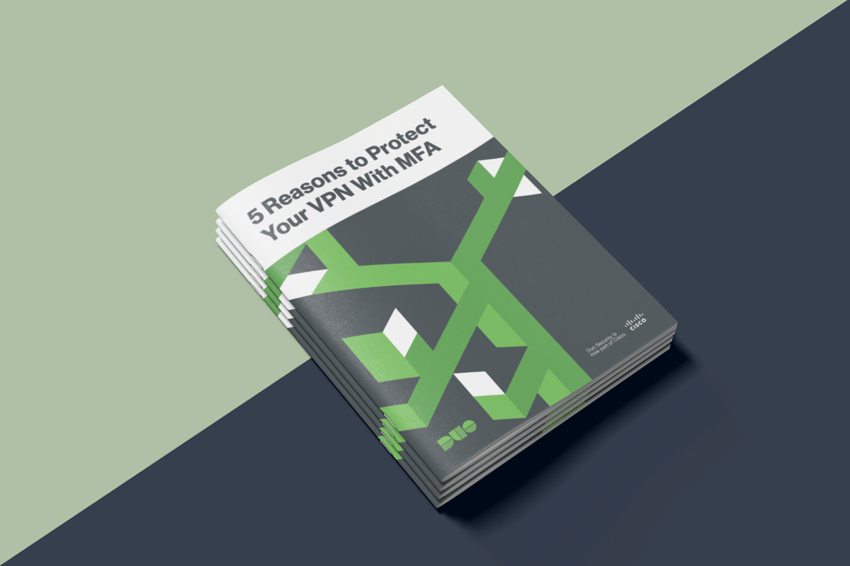 duosec's tweet photo. Protecting VPN access with MFA adds a second layer of defense to help you safeguard against credential theft, achieve regulatory compliance and gain visibility into all devices. Download our new guide, 5 Reasons to Protect Your VPN with MFA, to learn more: https://t.co/GwKUz9GRYm https://t.co/gC4ycY9SSW