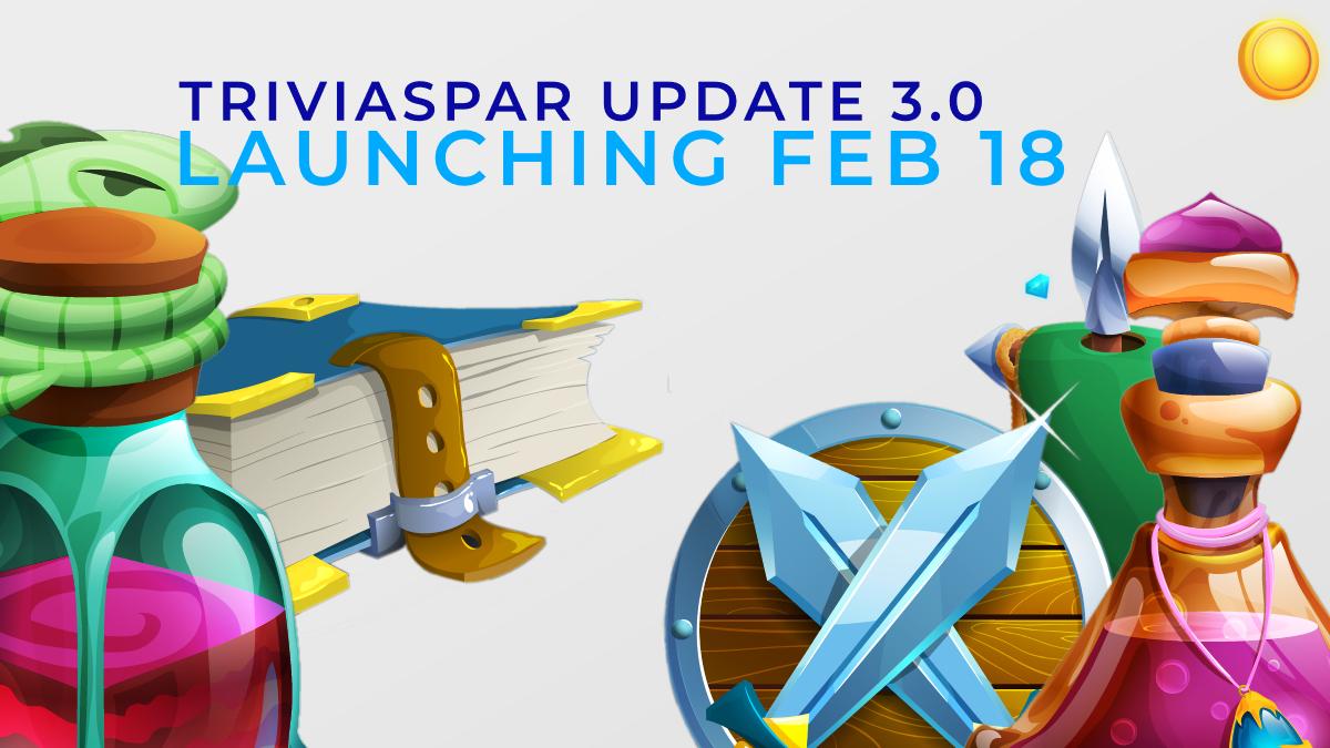 The TriviaSpar team is proud to announce update 3.0 will launch Monday, February 18th at 12:00pm US EST.

Learn More: triviaspar.com/2019/02/update…

Download TriviaSpar: triviaspar.com/download/