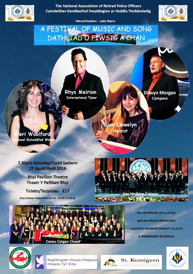 SEAcotherapy's tweet photo. This festival of music &amp; song on 27th April @RHYLPAVILION, to celebrate the centenary of NARPO, is set to be a feast for the senses! Please RT far &amp; wide, the Wales Air Ambulance and local Hospices in North Wales will be very grateful for the proceeds. https://t.co/zS5ls60y1G