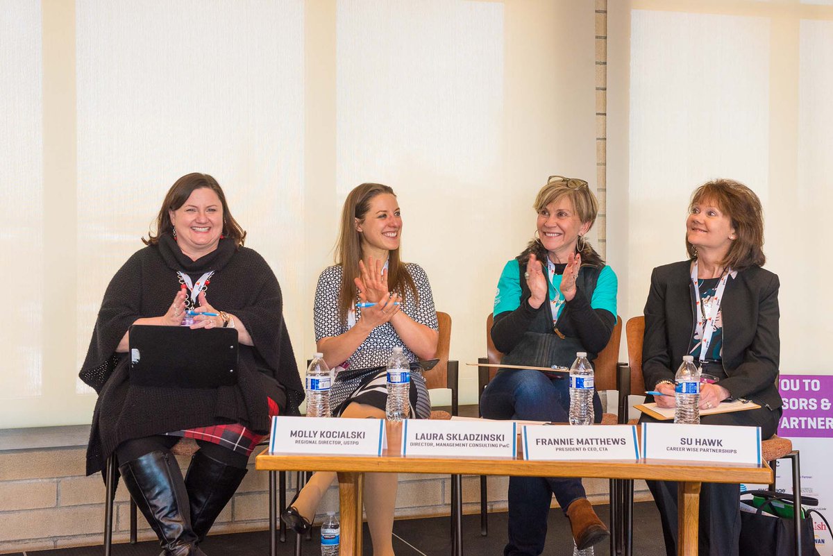 uspto's tweet photo. #USPTORockyMtn Regional Office Director Molly Kocialski recently joined #SheTechExplorerDay where young women in high school collaborated on a variety of #STEM projects with some of Colorado’s top women in tech. Empowering and innovative #ALLinSTEM. https://t.co/ZhlpXTJjCG