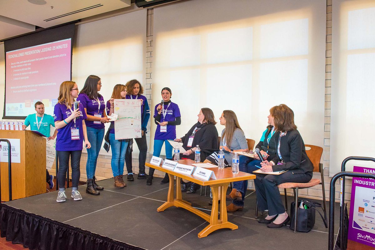 uspto's tweet photo. #USPTORockyMtn Regional Office Director Molly Kocialski recently joined #SheTechExplorerDay where young women in high school collaborated on a variety of #STEM projects with some of Colorado’s top women in tech. Empowering and innovative #ALLinSTEM. https://t.co/ZhlpXTJjCG