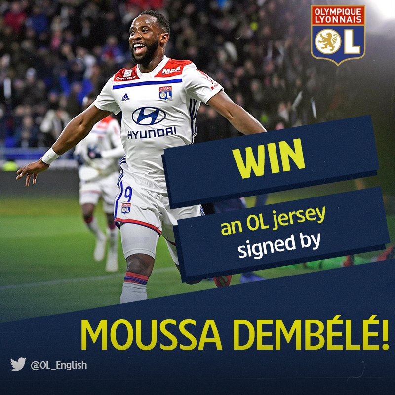 OL_English's tweet image. Barcelona's coming soon - and we're giving away an OL jersey signed  by @MDembele_10 ahead of Tuesday's match at @GroupamaStadium! 🔴🔵

Here's how you can win: 

1⃣ Follow @OL_English 
2⃣ RT this point
3⃣ Tell us, USING EMOJIS, how OL need to play to beat Barça

#TeamOL #Dembele