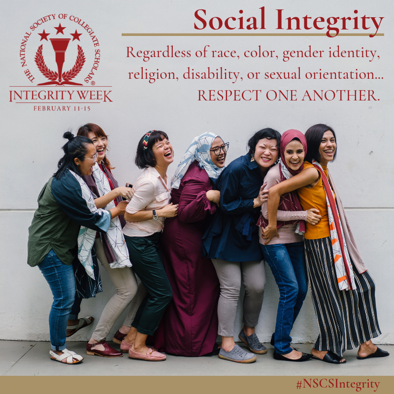 NSCS's tweet photo. Social Integrity: respecting one another despite the differences you may have. #NSCSIntegrity https://t.co/OBU1BPctxq