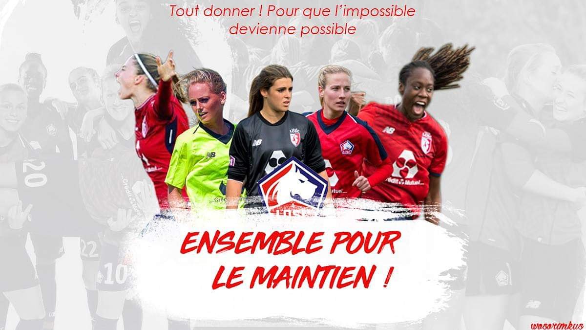 fights girls!!! Never give up, one team! 
in collaboration with @wosorimkus @karim78r_ 
.
#loscfeminines👊🏼🔴⚪️ #EnsemblePourLeMaintien 
#lillefeminin #losc