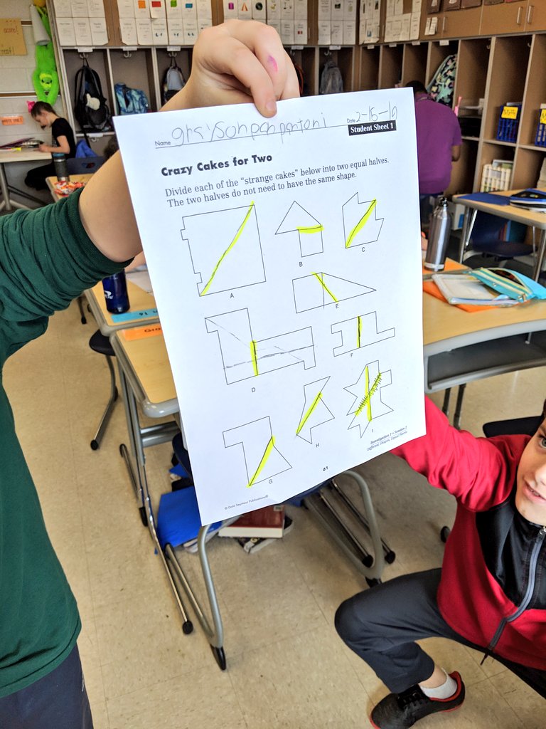 SmithsonFRES's tweet image. 🎂 🔪Cutting some "crazy cakes" in half today to review fractions and stretch our thinking! #PowTeach4 #pcpsFRES