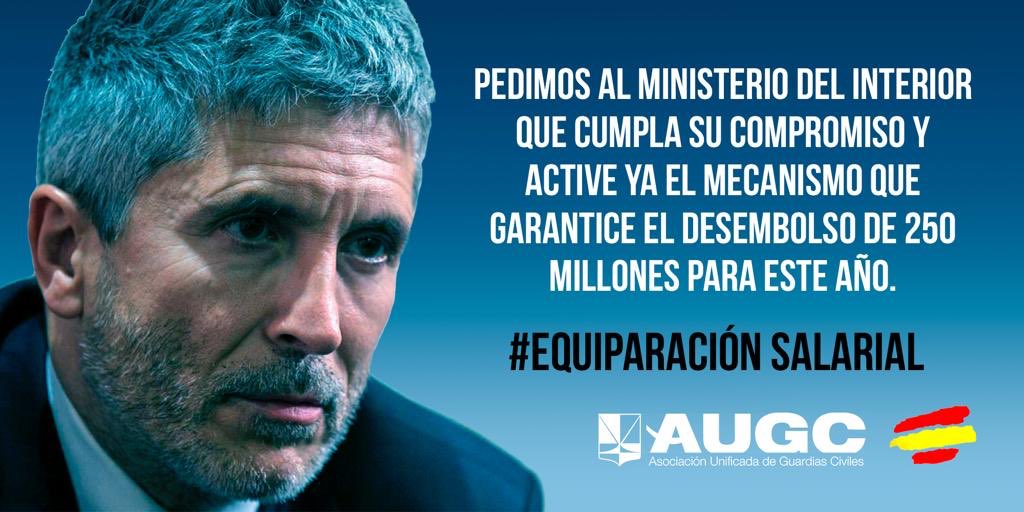 AUGC_Comunica's tweet photo. #AUGC pide por carta al departamento que dirige Grande-Marlaska que cumpla su compromiso y active ya el mecanismo que garantice el desembolso de 250 millones para este año ante la "inestabilidad política que se avecina" https://t.co/wFWDPdSFFy