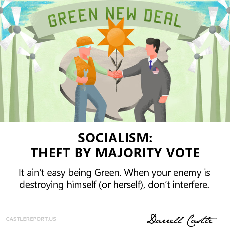 cnstitutionprty's tweet photo. https://t.co/KaI5FA6eS5
THE CASTLE REPORT: Darrell Castle presents the essence of socialism and its current vehicle, the Green New Deal. #CastleReport #AOC #GreenDeal https://t.co/59Kle2ah81