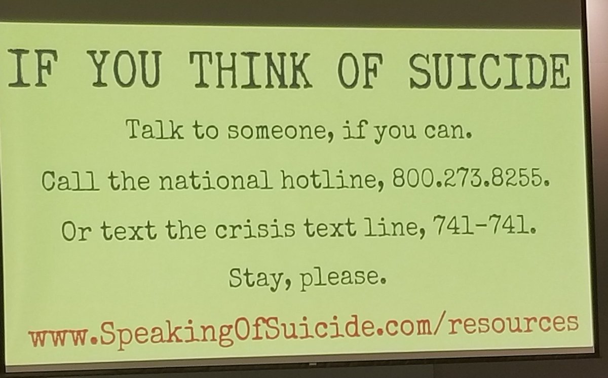 Suicide Resources: Talk to someone, if you can. Call the Suicide Prevention Lifeline  <a href="/800273TALK/">The Lifeline</a> or Text 741741 to <a href="/CrisisTextLine/">Crisis Text Line</a>