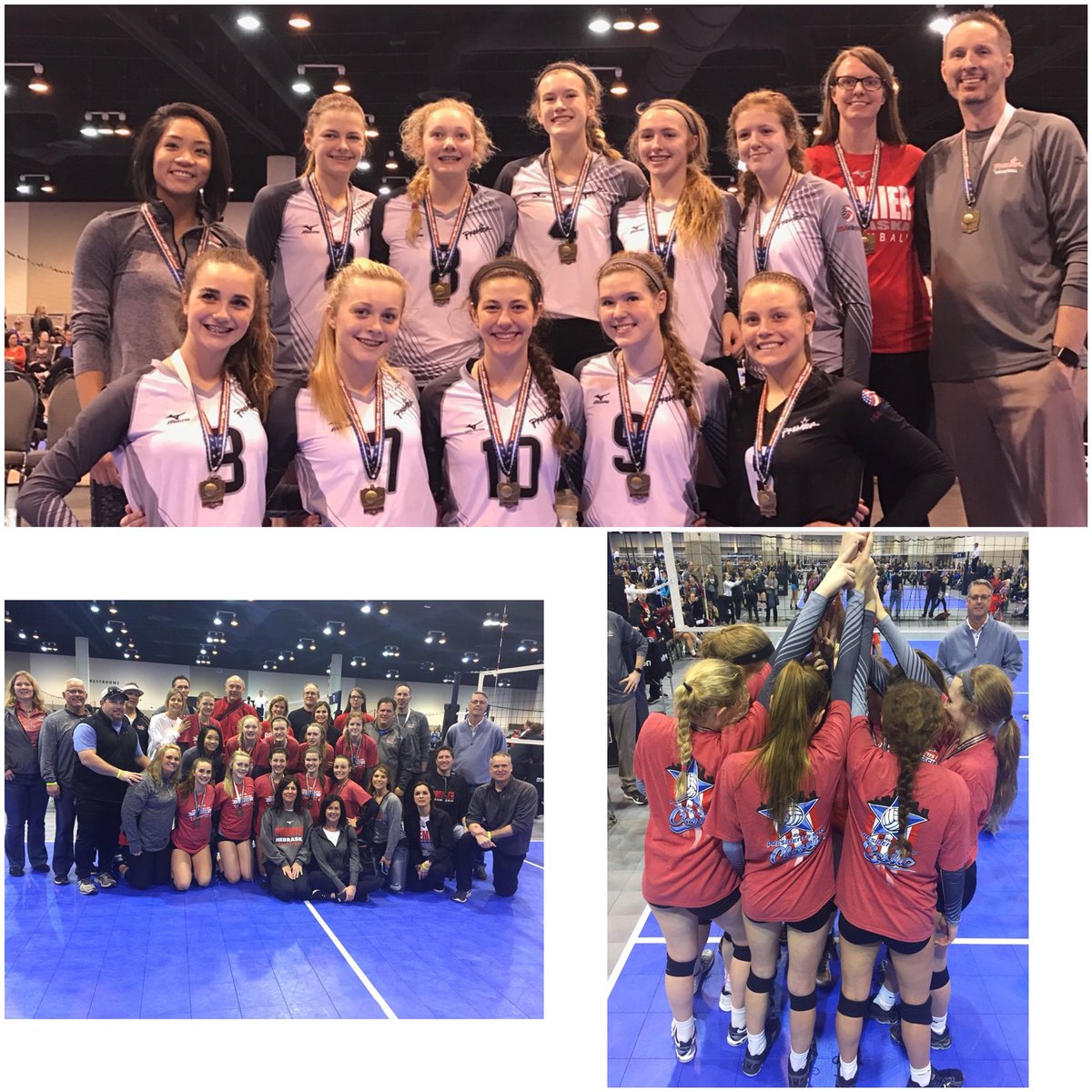 Throwback to President’s Day 2017 when 14 Gold won the Open Division and an epic semifinal match with @nlightsvball! Best of luck to ALL of our Premier teams playing in Omaha and @TCVolleyballNIT!!! #goldenculture #championshipbehavior #lovethisclub #earneverything @Premier_VB