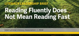 ILAToday's tweet photo. There’s much more to reading fluently than simply reading quickly. Our literacy brief explores these three aspects of fluency: reasonable accuracy, appropriate reading rate, and suitable expression. https://t.co/x30UGJFYvi https://t.co/zjyPWrZIZ4