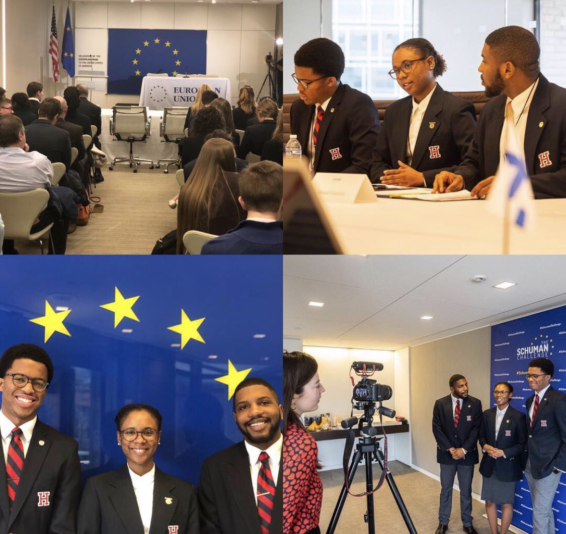 LadyEsq_'s tweet photo. Howard Debate Team ranks as formidable contenders in the International Affairs Debate Circuit.
The Debate Team members: Aerial Adams, David DePriest & William Pugh Debate at the European Embassy discussing Ukraine’s independence! #Howardspeaks #HowardDebates #TheBig3 https://t.co/nFG1LqBTrr
