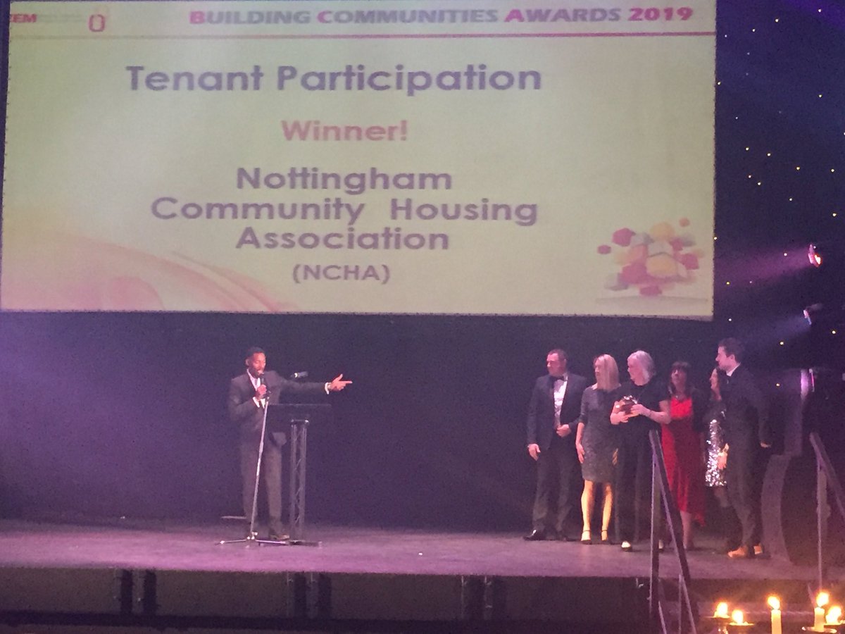 Double whammy , we are so good! Winners of Tenant Participation award <a href="/BCAwards/">Business Cards Award</a> ⁦<a href="/NottsCommHA/">Nottingham Community Housing Association</a>⁩  fab team effort! Well done #teamworks