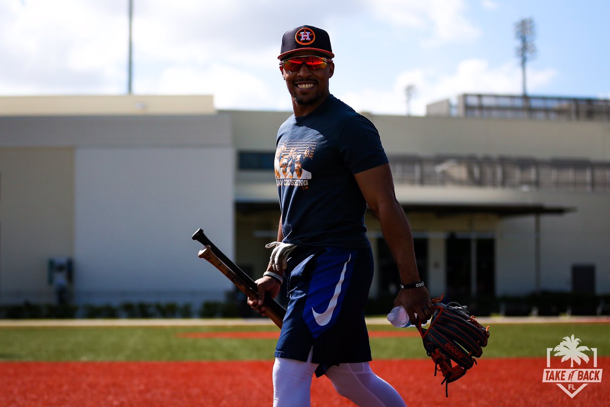 astros's tweet photo. Position players reporting for duty. 👊

#AstrosST https://t.co/UbL0bnrnLG