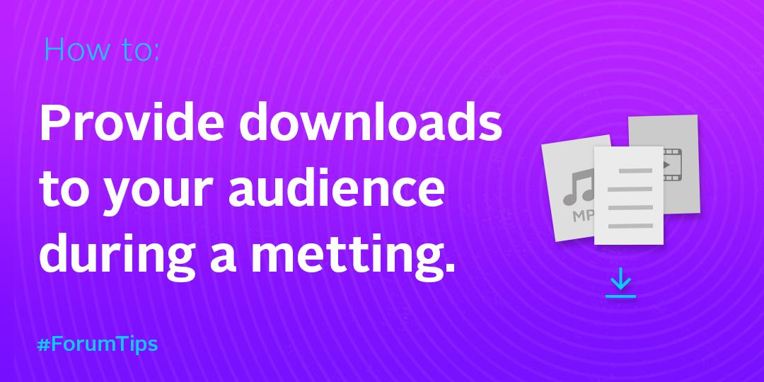 Hold_a_Forum's tweet photo. Hey, it's #ForumTips Friday! Did you know with Forum, you can add downloadable content like videos, documents or study materials to your presentations that your audience can download right to their phone for later viewing? https://t.co/jLdcpsRaKX https://t.co/K10m3pdVpF