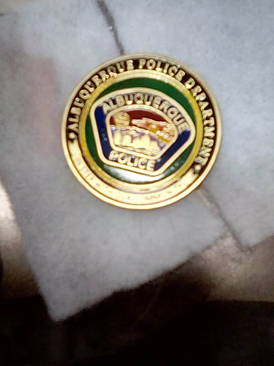 cyberiantigerto's tweet photo. I wanted to get myself a treat, and it came today!

Ain't it purdy?  Proud of this addition to my modest (ie: small) collection.
#ABQPolice 

Sorry for the picture quality. It really is a beautiful coin.😕 https://t.co/HBgtta05wc