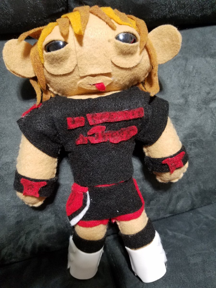 WerewolfMike's tweet image. Instead of writing more novels, I seem to be making these horrifying plushies of my favorite wrestlers &amp;amp; Rob Lucci. You're welcome and I'm sorry.