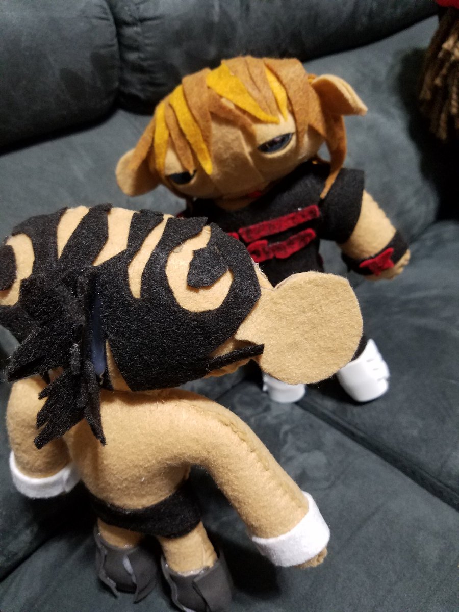 WerewolfMike's tweet image. Instead of writing more novels, I seem to be making these horrifying plushies of my favorite wrestlers &amp;amp; Rob Lucci. You're welcome and I'm sorry.