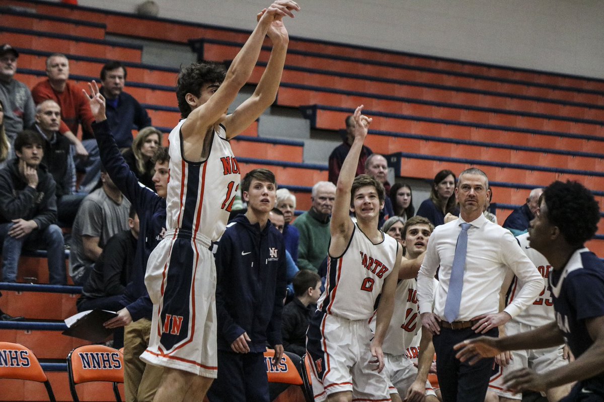 The Naperville North boys basketball team won the DVC championship under head coach Gene Nolan’s first season. The outright title  was clinched with Waubonsie Valleys 42-32 loss to Naperville Central.