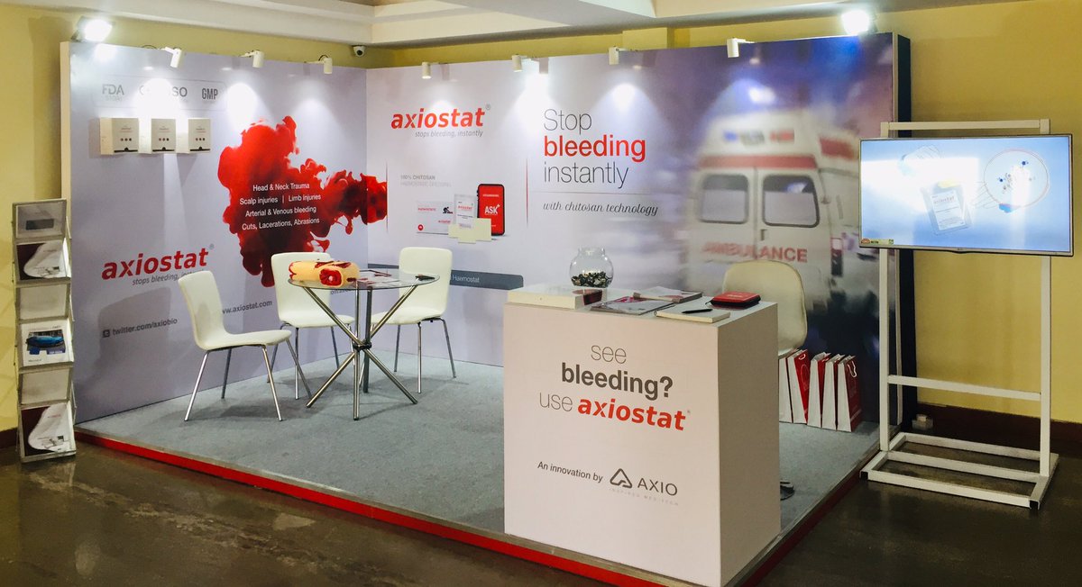 axiobio's tweet photo. #Axio welcomes all delegates of #SAPCON2019 #EMRI campus, Hyderabad (Society for Ambulance Paramedics Conference).
Come meet us to know more about #Haemorrhage control in pre-hospitals settings.
#InspiredMedTech https://t.co/7sCPi61hp3