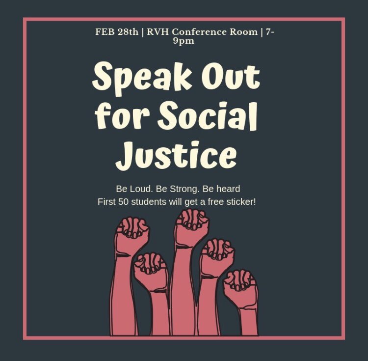 📢 CALLING ALL HORNETS!📢 Are you passionate about social justice and want to make your voice heard? If so, Speak out for Social Justice is the place for you! If you’re interested in PARTICIPATING sign up at the front desk! So come out to support, participate and inspire✊🏻