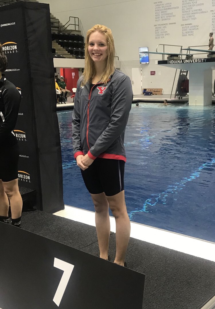 Congratulations to Aida Jurinovics on placing seventh in the 400 IM at the Horizon League Championships.