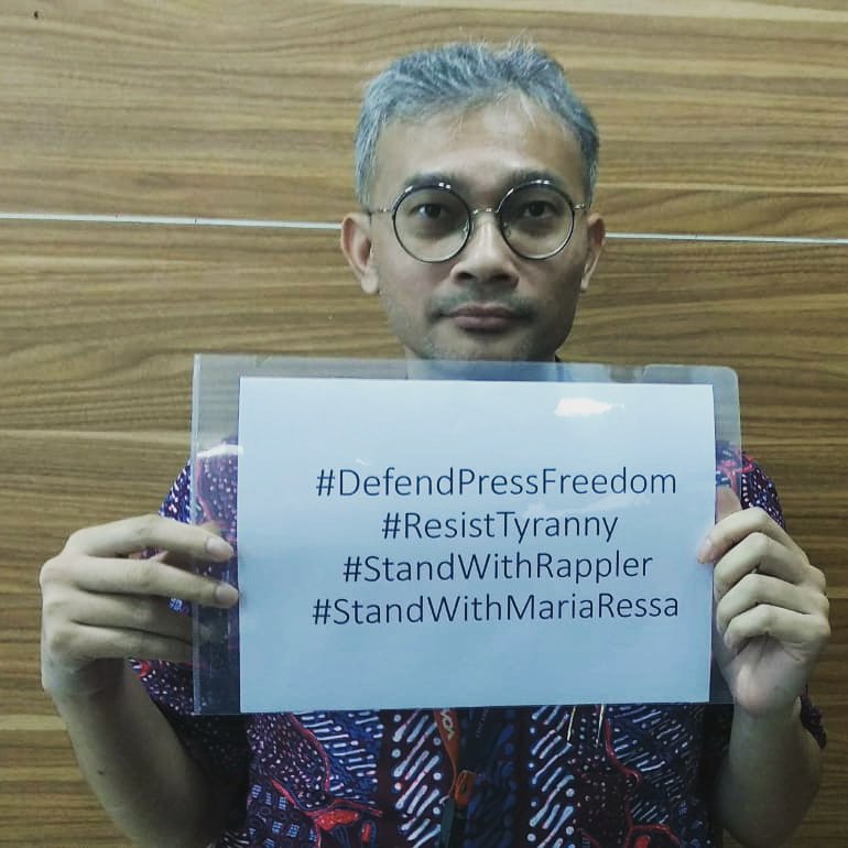 UmnJournalism's tweet photo. #DefendPressFreedom #ResistTyranny #StandWithRappler #StandWithMariaRessa 

@octavadi @nujp @ifjasiapacific https://t.co/FjnZJ6Ifg8