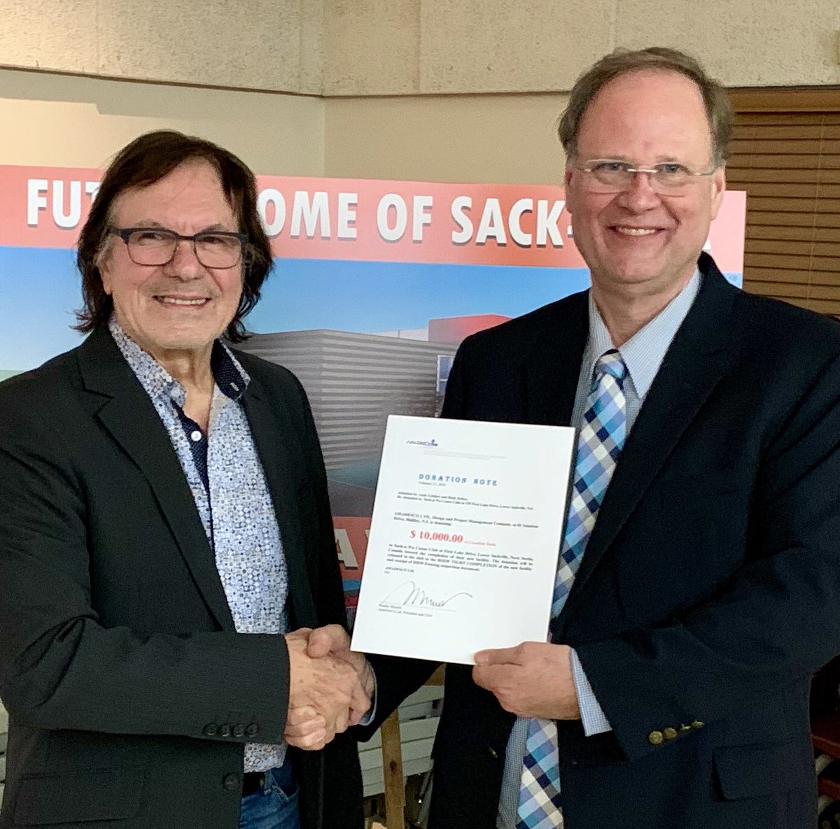 sackawa's tweet photo. Kicking off our capital campaign for the new Sackawa Canoe Club. Thank you Branko Mizert for donating $10,000 https://t.co/kABGPwCkLB