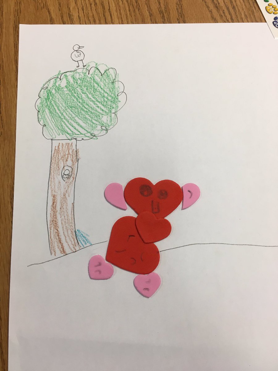 calewisaart's tweet photo. Using our imagination and original ideas in kindergarten, we made heart animals. @AldrinEagles @fcpsaap https://t.co/ySm8L2kyWq