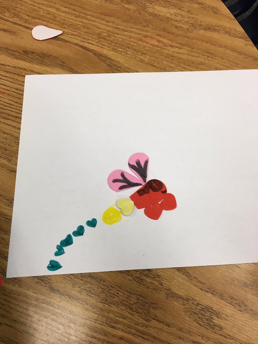calewisaart's tweet photo. Using our imagination and original ideas in kindergarten, we made heart animals. @AldrinEagles @fcpsaap https://t.co/ySm8L2kyWq
