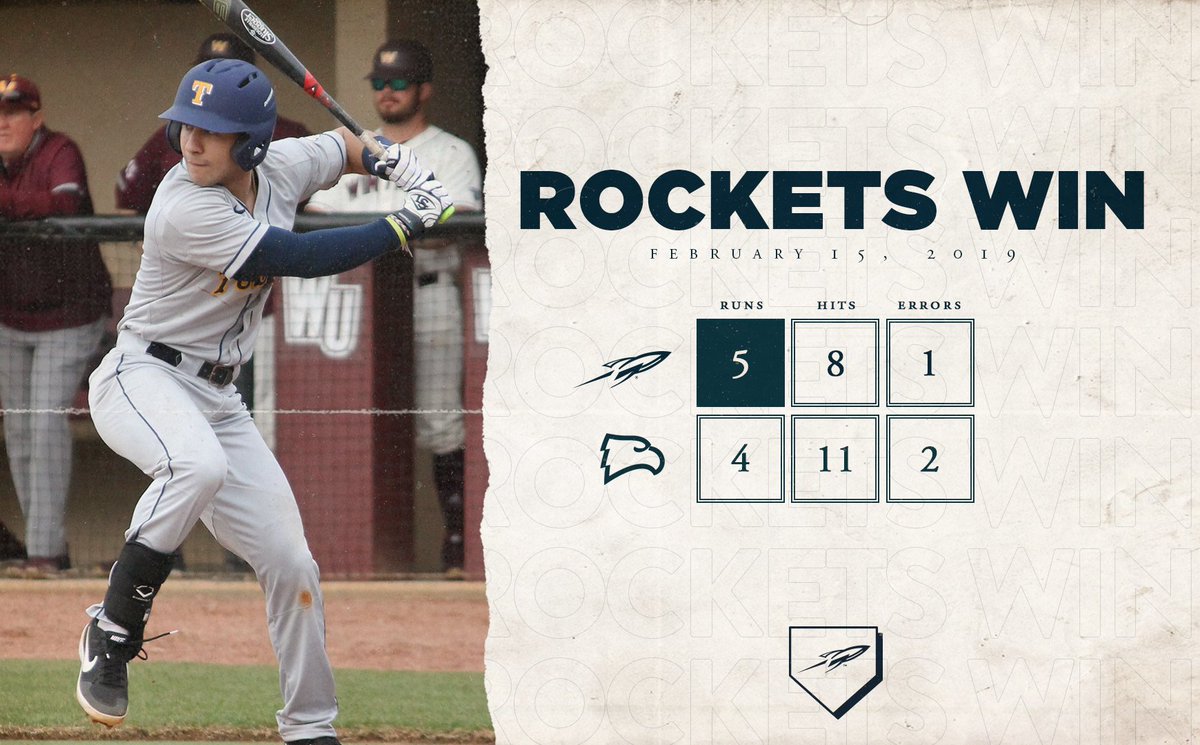 ToledoBaseball's tweet photo. Rockets Win!

Toledo scores three in the top of the ninth to defeat Winthrop, 5-4! Freshman @ddav7s tallied the game-winning hit with a two-run double in the ninth!

1-0

#GoRockets 🚀⚾️ https://t.co/kr7fLcckQm