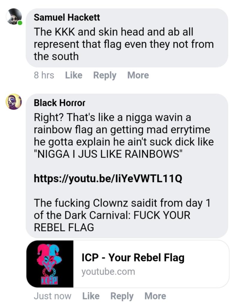 Gutslash's tweet photo. AHAHAHAHAHA #fuckyourrebelflag #confederaterag #icp @icp https://t.co/zdI4sbO3lw