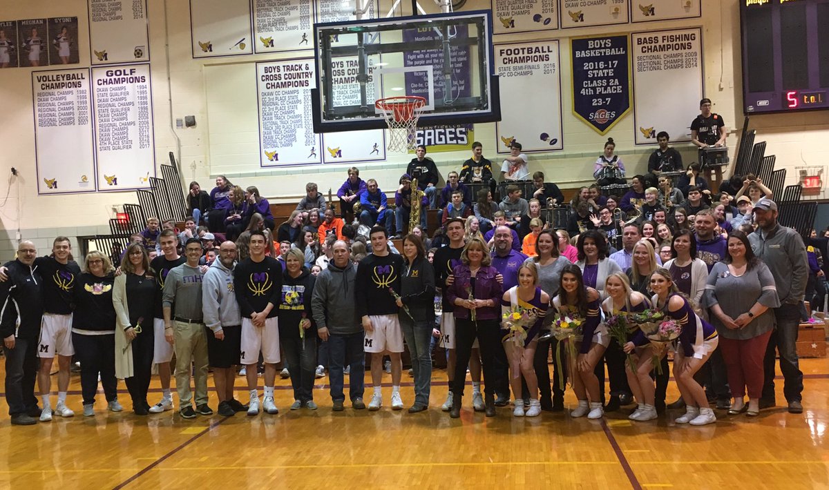 SagesAthletics's tweet photo. SENIOR NIGHT in Miller Gym! #GoodLuckSages @monticheer @SagesBasketball #GoSages https://t.co/DmoGlNTBWi