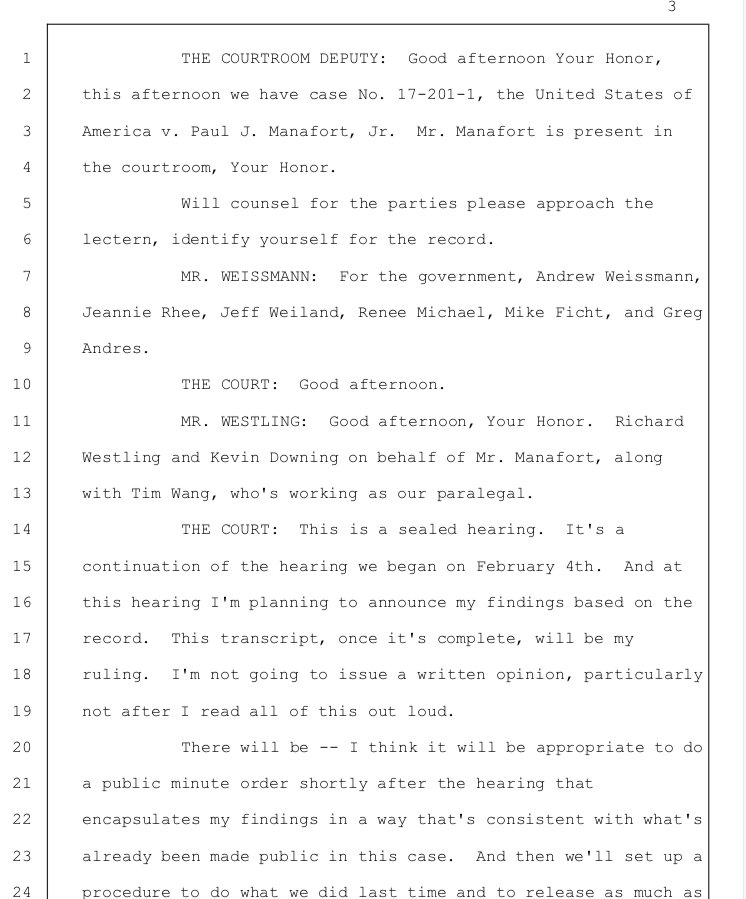 Here's a link to the redacted Manafort transcript from Feb. 13, where Judge Jackson ruled he intentionally lied to federal prosecutors and the grand jury. http://ow.ly/zN1f30nIJoE