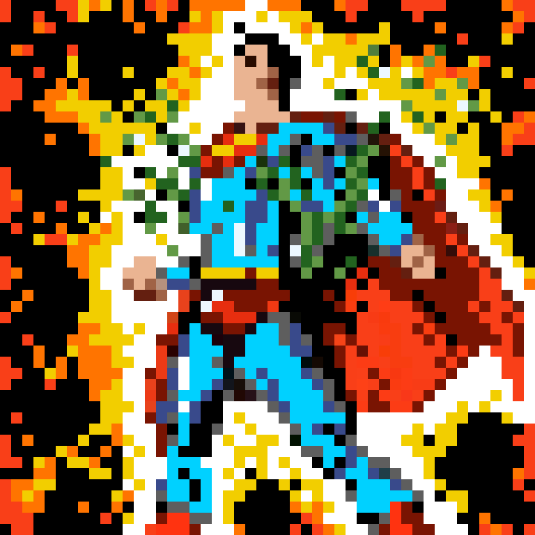 DHDaveHarding's tweet photo. Getting closer on this Superman Comic Collage. Based on Neal Adam's Superman 233 cover. #pixel #pixels #pixelart #8bitart #8bit #comic #comics #comicart #retroart #retro #dc #dccomics #superman #clarkkent #nealadams #manofsteel #comiccollage #handmade #handcut https://t.co/EcqoD4ReLE