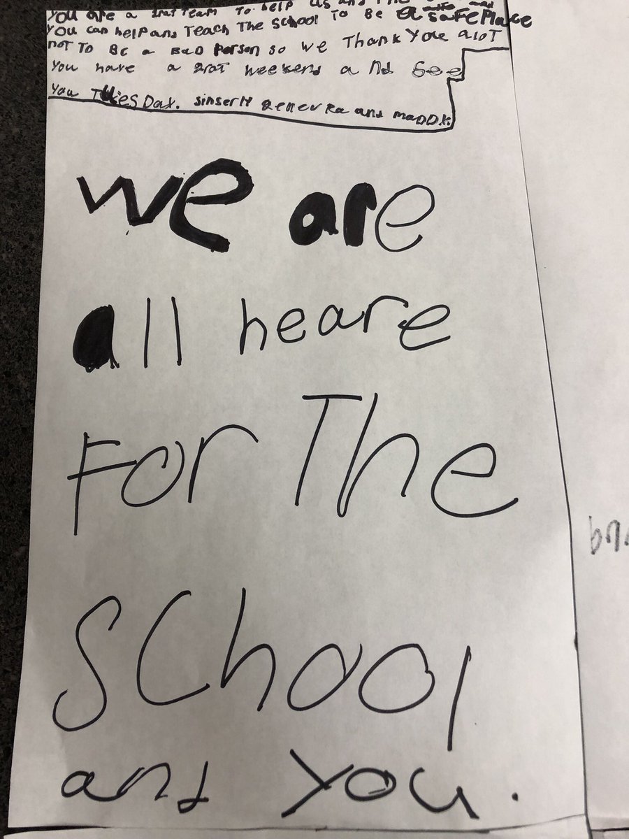 carolcoyle19's tweet image. When you receive a special message from two students dedicated to our amazing office staff @stwwrdsb, your heart overflows. So proud of my students sharing their appreciation for others. #caringmatters