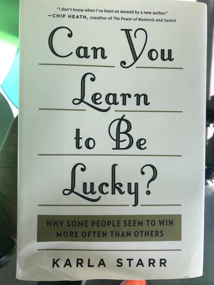 Excited to add <a href="/karlastarr/">Karla Starr</a>’s book to my listening and reading list on luck + success, after a conversation on the topic with <a href="/sbberg1/">Steve Berg</a> this afternoon. #bookfie 

Also, check out Steve’s podcast, Intangibles. It’s really good.