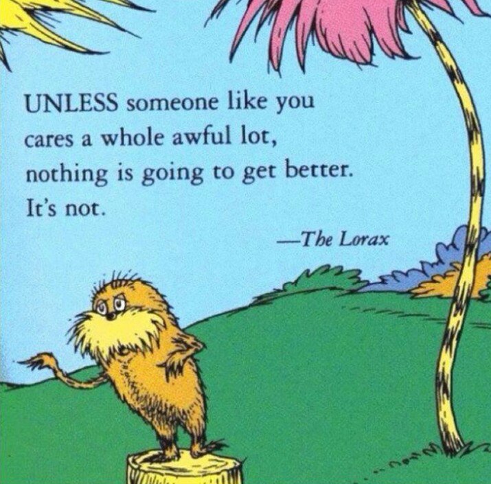hkalex83's tweet photo. I do c🌏re al❤t. 

#DrSeuss #TheLorax #PlanetEarth We only get ☝ https://t.co/SiTimZ9M03