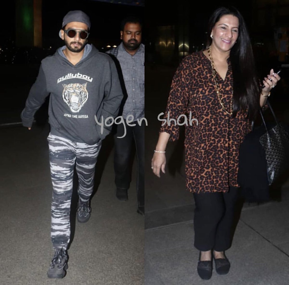RanveeriansFC's tweet photo. New PICs : Ranveer Singh and Mama Bhavnani snapped at Mumbai airport , off to Dubai 😍❤️ https://t.co/pFhmvfhIMR