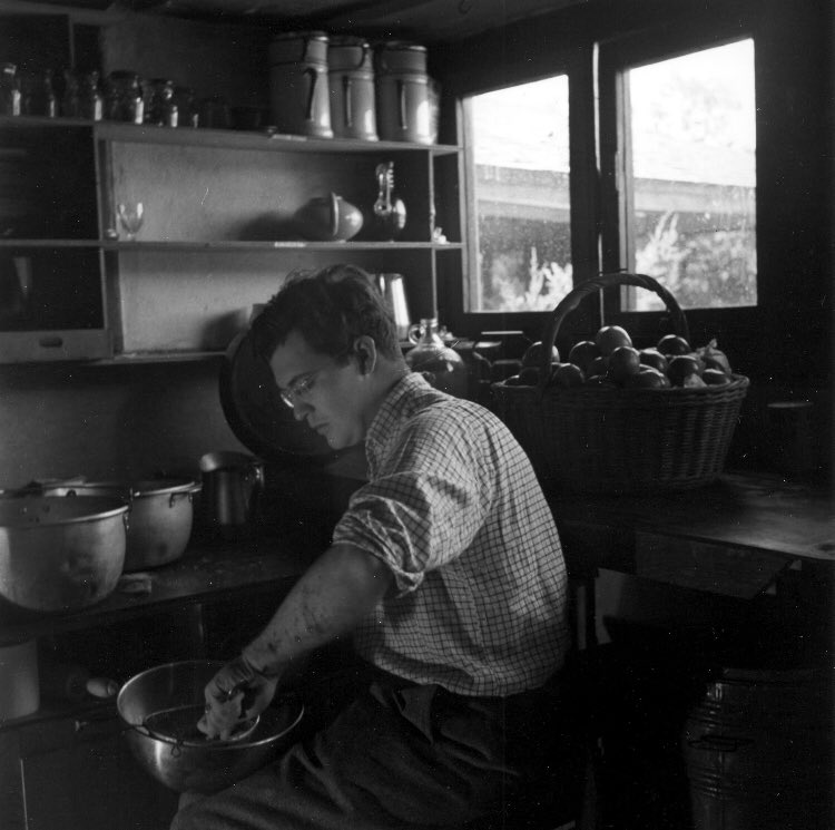 Tibbals-Musson was started in the late 1930’s by Todd Tibbals and Noverre Musson, two of the most important figures in bringing modernism to Columbus. Musson had studied under Wright at Taliesin with his wife Cornelia, where these old photos were taken (look at that lil’ goat!)