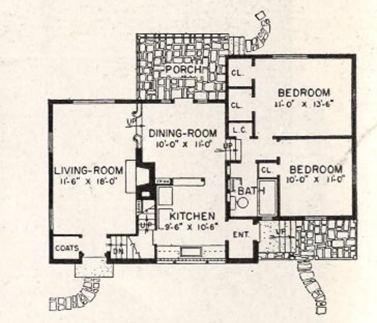 You can see the way their work evolved over the years from the two architects’ own houses: Tibbals built this cottage for his family in 1939 in Grandview Heights, inspired by the vernacular architecture of the Italian hill country.