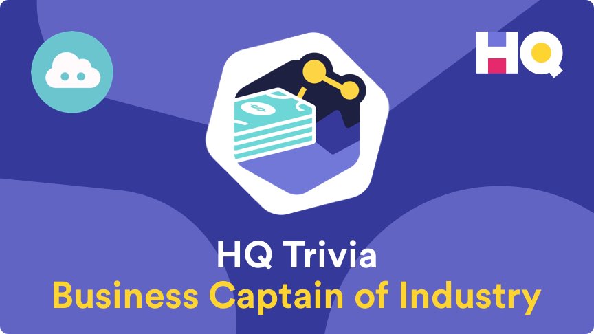 I just unlocked the Business Captain of Industry Badge on <a href="/hqtrivia/">HQ Trivia</a>! Use code "RobinPorter" to sign up get.hqtrivia.com