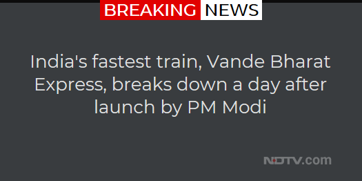 ndtv's tweet photo. #VandeBharatExpress #Train18 https://t.co/j2HY1y8cwo